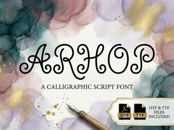 Arhop: A Decorative Font for Handmade Creations