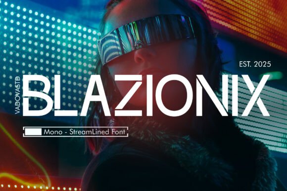 Blazionix: A Futuristic Sans Serif Font for Modern Editorial Design