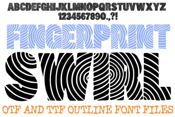 Fingerprint Swirl Font for Handmade Creations