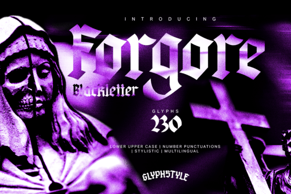Forgore Blackletter for Editorial Design