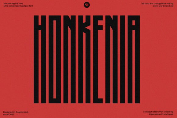 Honkenia: A Modern Display Font for Editorial Design