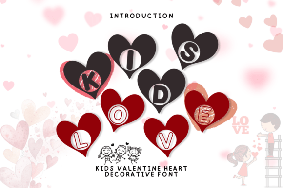 Kids Valentine Heart Font for Creative Makers