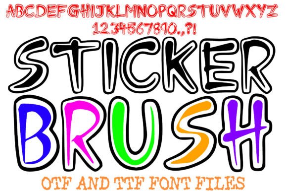 Sticker Brush Font for Web Design