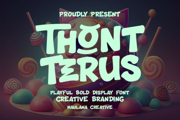 Thont Terus: A Playful Display Font for Bold Editorial Designs